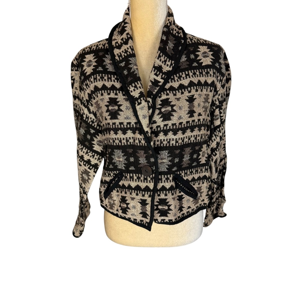 INTERNATIONAL BY GIORGIO FIORINI Southwestern Aztec Print Jacket Women's Medium